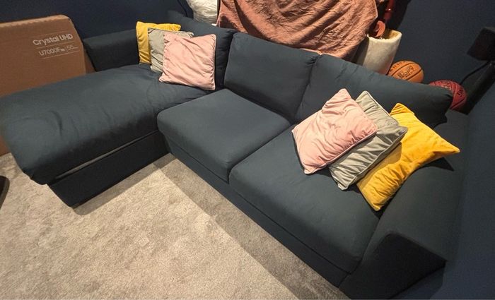 IKEA Sofa with chaise longue storage