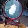Vintage cat oriental silk screen Image 3