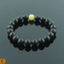 Unisex Black and Butterscotch Elastic Baltic Amber Beaded Bracelet for Men Women Image 2