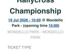 Mondello Ticket for European rallycross championship - sunday 19/7/26
