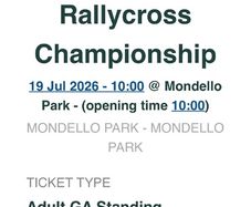 Mondello Ticket for European rallycross championship - sunday 19/7/26