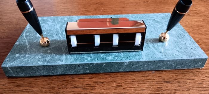 Vintage Marble Art Deco Desk Set