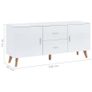 Sideboard White 160x40x70 cm MDF Image 8