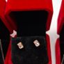 Selection of 9ct gold stud earrings Image 3