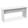 Dining Table and Benches 3 Pieces Chipboard White Image 2