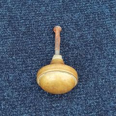 Vintage brass door handle  diameter  60mm