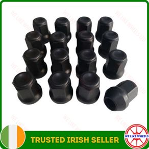 16 x New Black Wheel Nuts. Fit Suzuki, Subaru, Nissan (BB16) Delivery