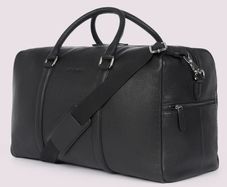 Duchamp Leather Holdall Bag Black