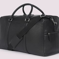 Duchamp Leather Holdall Bag Black