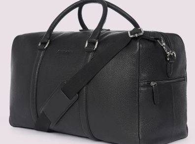 Duchamp Leather Holdall Bag Black