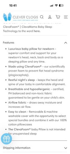 clevamama clevefoam pillow