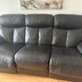 Black Leather Recliner sofa 3 Seater Image 4