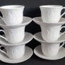 Wedgwood Strawberry and Vine Teacups and Saucers. Image 3