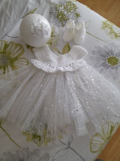 Handmade christening set size 6-12 months