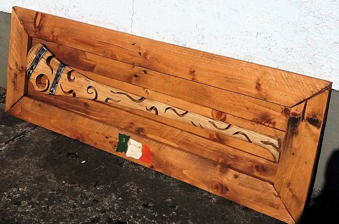 Rustic "Old Irish Hurley" Wallmount wood art