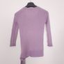 Beth Bowley Mauve Purple Knit Henley Top with Side Tie Size XS/S Image 6