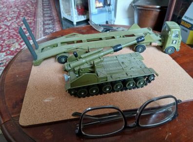 Dinky Transporter and Chieftain Gun