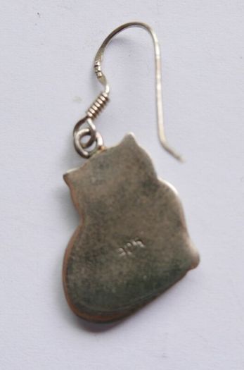 Vintage Sterling Silver Cat Earrings - 925 Hallmarked