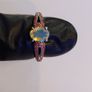 Natural Opal & Orange Sapphire ring silver 925 Image 10