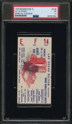 Muhammad Ali vs Leon Spinks Ticket - PSA 1.5 Stub - Boxing 1978 - 0031