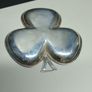 Vintage Irish sterling silver shamrock / clover trinket dish, fully hallmarked Dublin. Image 3