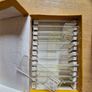 Vintage Sky Bolt 100x - 300x Microscope Set in Wooden Box with Sample Slides Image 4
