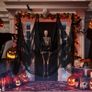3 Pack Halloween Creepy Cloth 79 x 30 Inch, Spooky Halloween Polyester Scary Gauze Cloth Doorways Giant Tapestry for Halloween Decorations Outdoor Yard Home Wall Decor (Black) Image 4