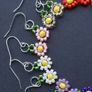 Little Daisy Beaded Earrings in Ten Colours Image 3