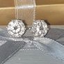 Vintage Hallmarked Silver White Sapphire Earrings Image 5