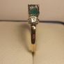 18ct Gold Vintage Diamond and Sapphire 5 Stone Ring Image 6