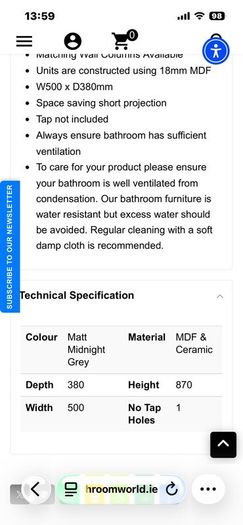 Bathroom vanity unit