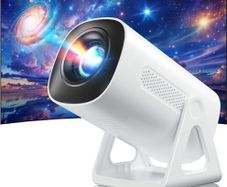 Mini Projector 2026 Upgraded & Android 11.0 Mini Projector Portable with WiFi and Bluetooth, 4K 1080P Support, 270 Adjustable Stand Home Theater Star Projector for Phone/PS5/HDMI/TV Stick/USB/PC