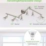 LED Ceiling Light Rotatable, 6 Way LED Ceiling Spotlight, Matt Nickel & Swivelling Design, Including 6 X 4W GU10 LED Bulbs (MULTIPLE COLOURS) Image 2