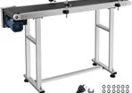PVC Belt Electric Conveyor Machine Adjustable Conveyor Table Conveyor Belt Stainless Steel Anti-Static Code Machine with Double Guardrail