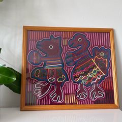 Textile traditional Kuna (Guna) mola from Panama