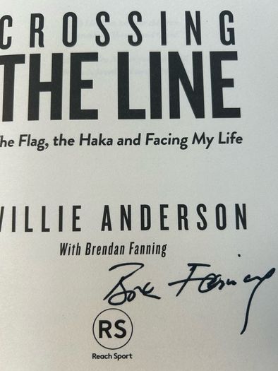 SIGNED Crossing The Line by Willie Anderson Ulster & Ireland Rugby Legend