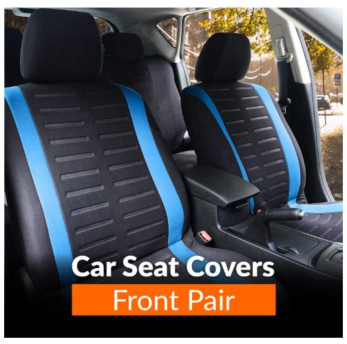 Upgrade4cars Front Seat Covers for Driver and Passenger Seats+Headrests, Universal Front Seat Covers