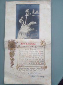 Vatican Papal Blessing 1914