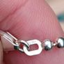 Heavy 925 silver ball necklace with 18th pendant Image 10