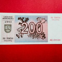 Lithuania  200  TALONU  1993  . Pick  45  SCARCE. Uncirculated