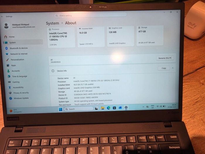 Lenovo X1 Carbon Touch