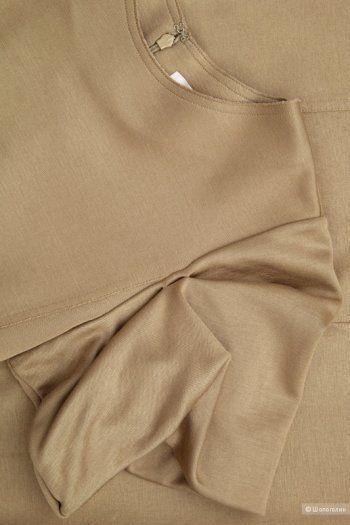 COS Asymmetric Sleeves Midi Mocha Dress