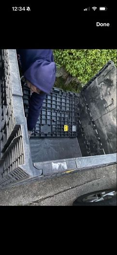 Large storage crate with lid