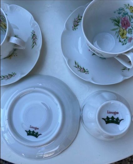 cups  & saucer  Limoges porcelain