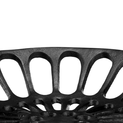 3-Seater Bench 155 cm Black Cast Iron