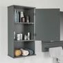Wall Mounted Toilet Cabinet Wall Cabinet with Door for Bathroom Medicine Cabinet with Shelves - Grey Image 5