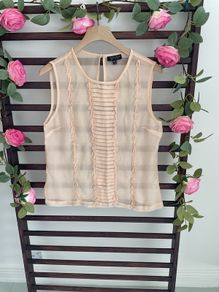 sleeveless top topshop size 12 blush shade