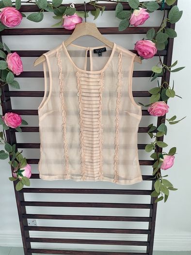 sleeveless top topshop size 12 blush shade