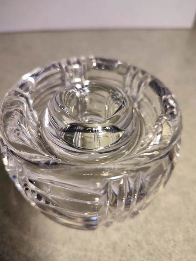 VINTAGE Waterford Candle Holder, Waterford Crystal 2 Way Candle Holder, Irish Crystal Round Taper Candle. No 32.