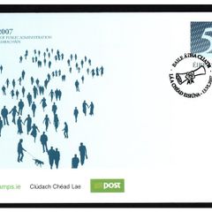 2007 Ireland 50th Anniversary of the IPA (Institute of Public Administration) Stamp An Post First Day Cover (FDC)